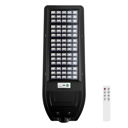 Latarnia solarna Via, czarna, 200W LED, barwa zimna 6000K, 2400lm, EKO9096