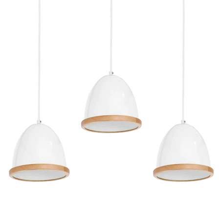 Lampa wisząca nowoczesna zwis STUDIO III biały szer. 65cm