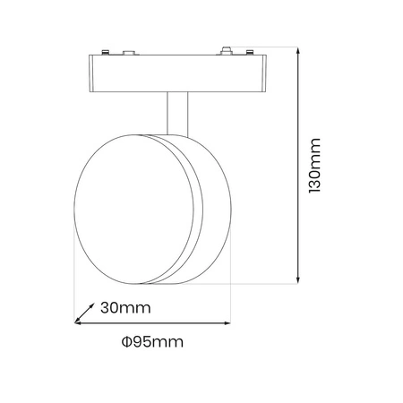 Slim Magnetic Track Czarny 9W LED Tuya CCT